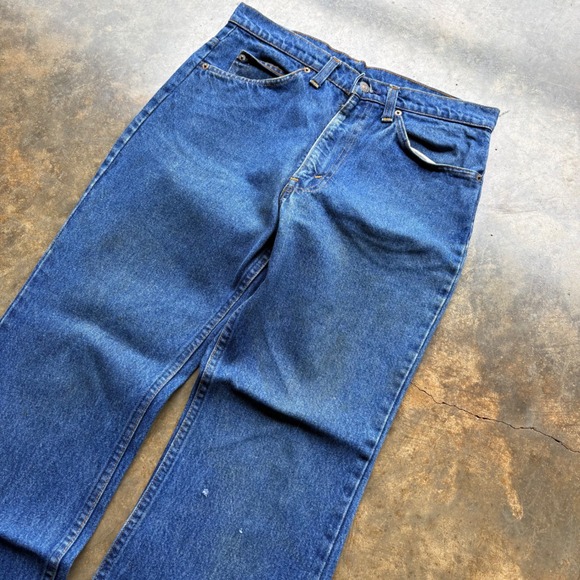 Vintage Levis 517 Orange Tab Mens 33x29 Blue Denim Bootcut Flare Jeans 70s 80s - Picture 4 of 8